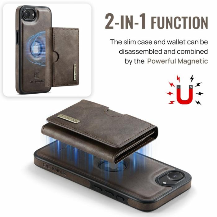 DG.MING - DG.MING M6 Series Mobilskal till iPhone 16e Magnetiskt Brun