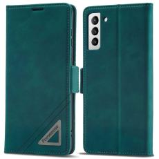 FORWENW - FORWENW F3-Series Samsung Galaxy S21 FE 5G Flip Pl&aring;nboksfodral Konstl&auml;der - Cyan