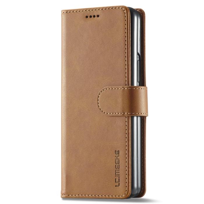 LC.imeeke - LC.IMEEKE Plånboksfodral för Samsung Galaxy Z Fold3 5G - Konstläder - Ljusbrun