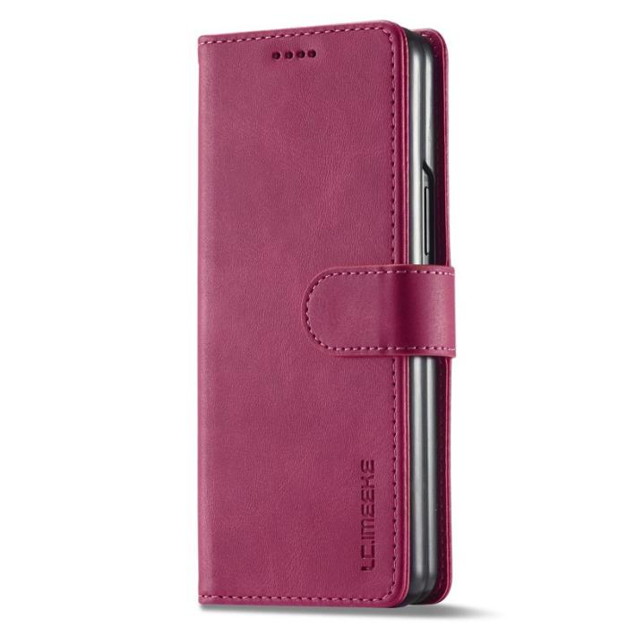 LC.imeeke - LC.IMEEKE Plånboksfodral för Samsung Galaxy Z Fold3 5G - Konstläder - Rosa