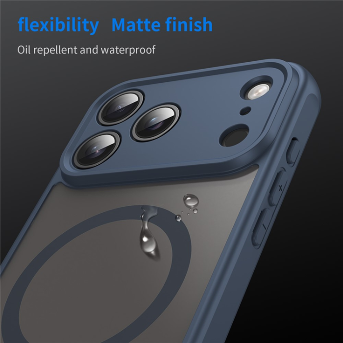 A-One Brand - iPhone 17 Pro Max Mobilskal MagSafe Anti Drop - Blå