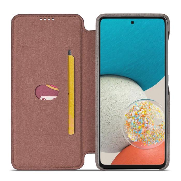 LC.imeeke - LC.IMEEKE Samsung Galaxy A53 5G Fodral - KonstLäder - Brun