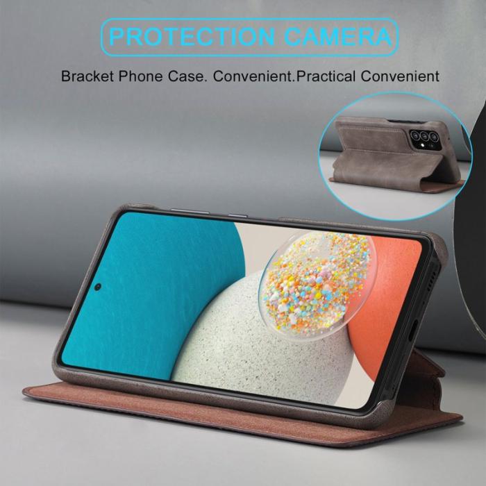 LC.imeeke - LC.IMEEKE Samsung Galaxy A53 5G Fodral - KonstLäder - Brun
