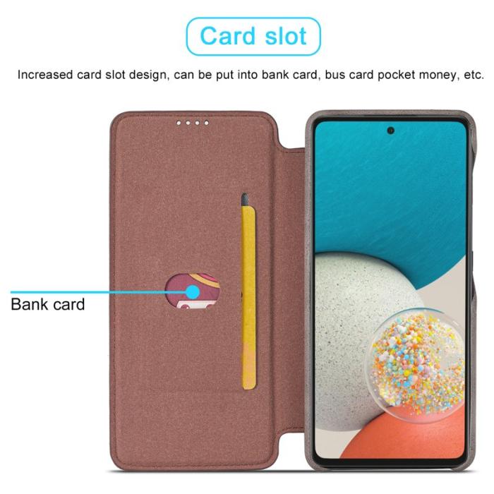 LC.imeeke - LC.IMEEKE Samsung Galaxy A53 5G Fodral - KonstLäder - Brun