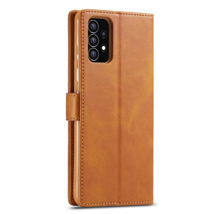 LC.imeeke - LC.IMEEKE Samsung Galaxy A53 5G Plånboksfodral Konstläder - Ljusbrun