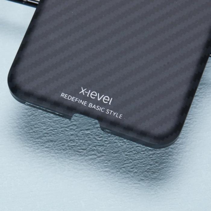 X-Level - X-LEVEL Mobilskal till Xiaomi 14 Hård PC Lätt Skydd Kolfiber Svart