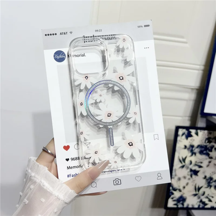 A-One Brand - iPhone 16 Pro Max Mobilskal MagSafe Laser Floral