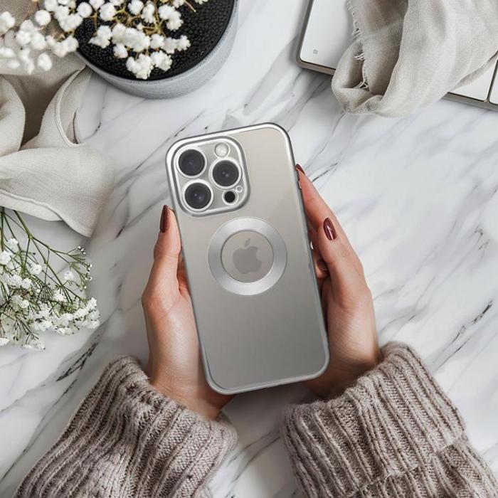 OEM - iPhone 16e Mobilskal Glam - Silver