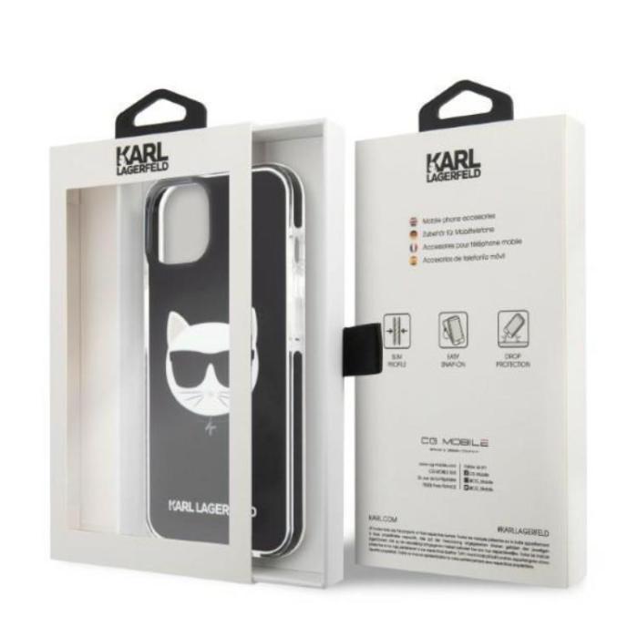 KARL LAGERFELD - Karl Lagerfeld iPhone 13 mini Skal Choupette Head - Svart