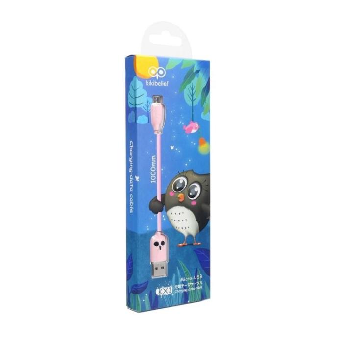 UTGATT1 - Hoco Owl Micro USB Kabel 1m - Rosa