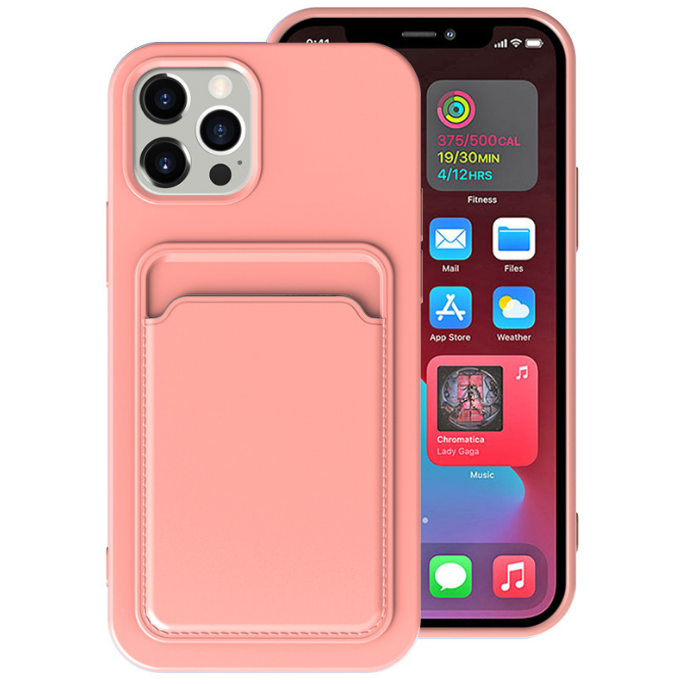 iPhone 13 Pro Max Skal med Kortfack - Rosa | 2353 | AlltMobil