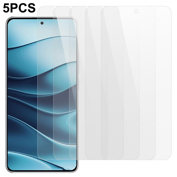 [5-Pack] Xiaomi Redmi Note 14 4G/5G Härdat Glas Skärmskydd 2.5D - Clear | 5468 | AlltMobil