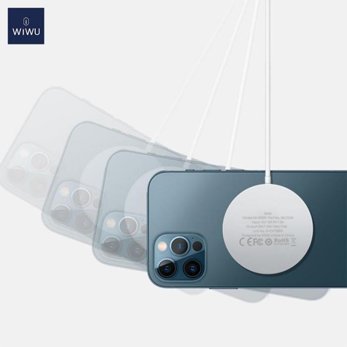 WIWU - WIWU Magnetisk Trådlös Laddare 15W Wi-W009 - Vit
