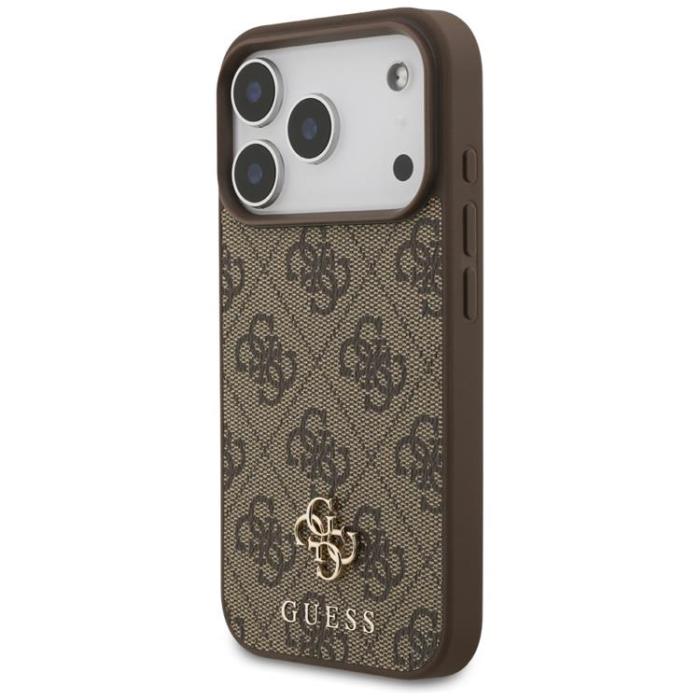 Guess - Guess iPhone 17 Pro Mobilskal MagSafe 4G Small Classic Logo - Brun