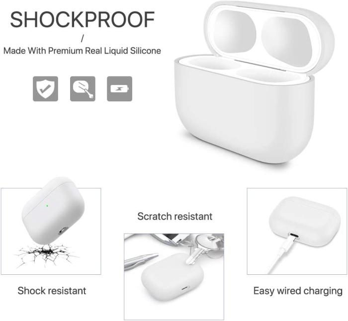 A-One Brand - Airpods Pro 1 Skal Liquid Silicone - Vit