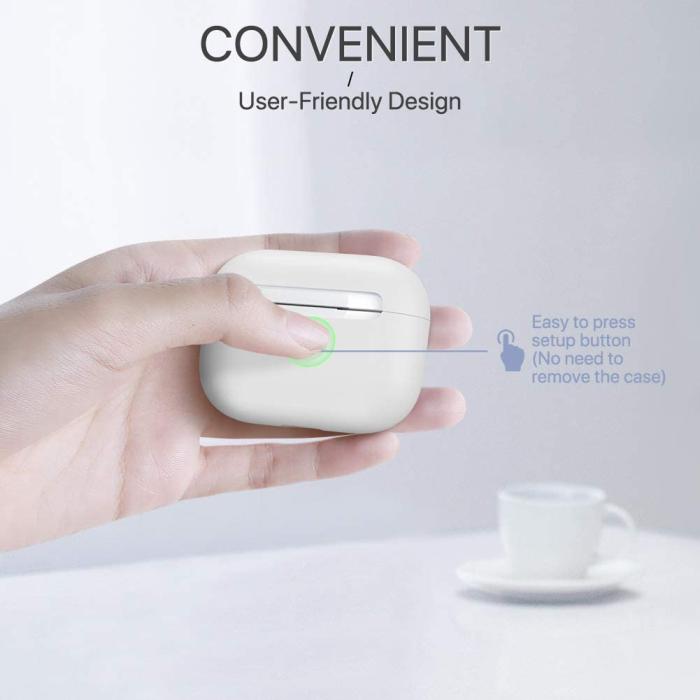 A-One Brand - Airpods Pro 1 Skal Liquid Silicone - Vit
