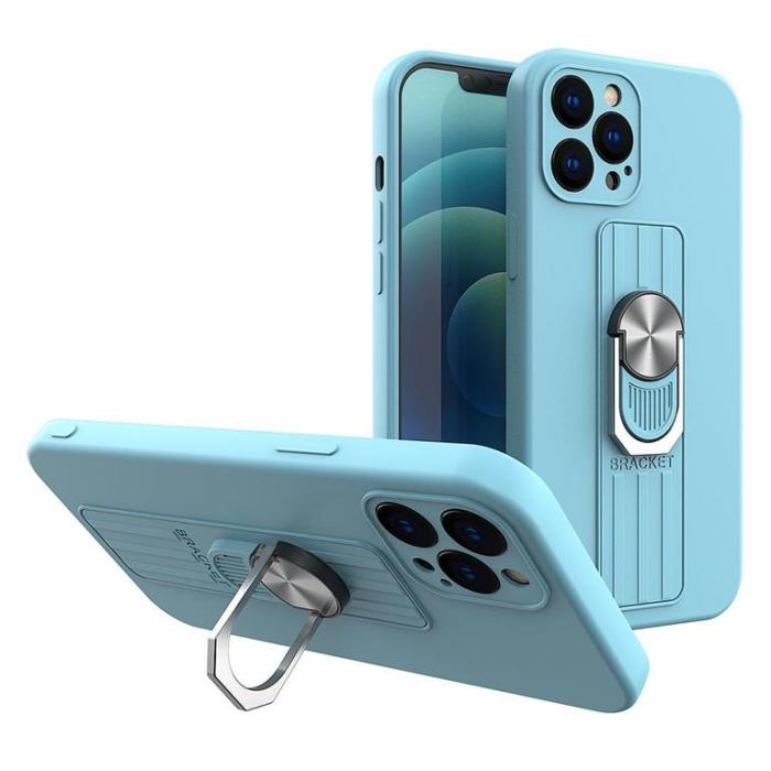 OEM - iPhone 11 Pro Mobilskal med Ringhållare - Ljusblå