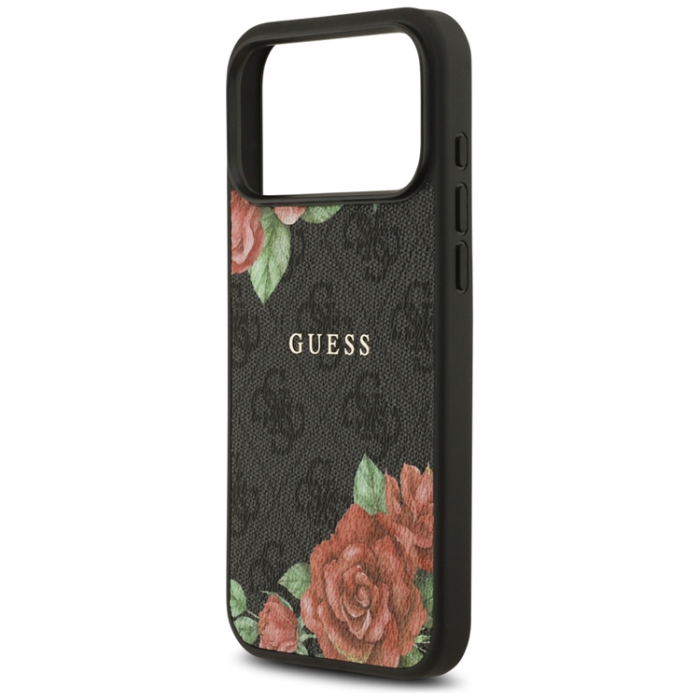 Guess - Guess iPhone 17 Pro Mobilskal Magsafe Flowers Print - Svart