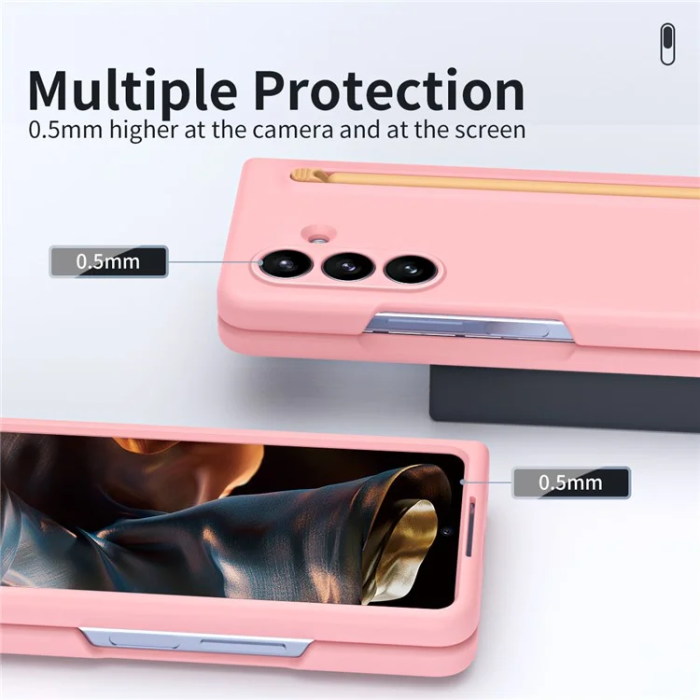 A-One Brand - Galaxy Z Fold 7 5G Mobilskal Med Stylus Hård PC - Rosa