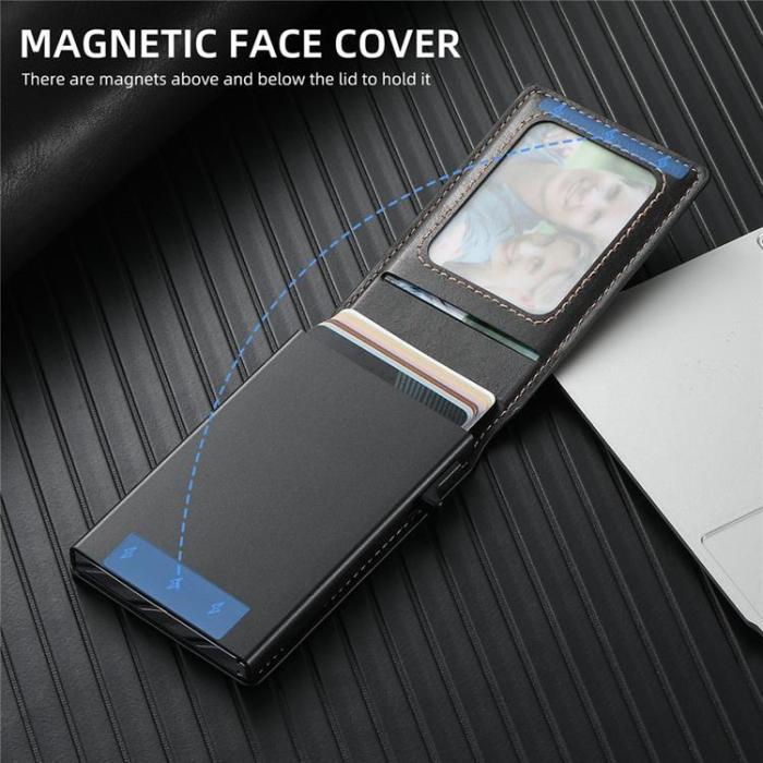 SUTENI - SUTENI Mobilskal för Galaxy S24 Ultra MagSafe Korthållare H19 - Svart