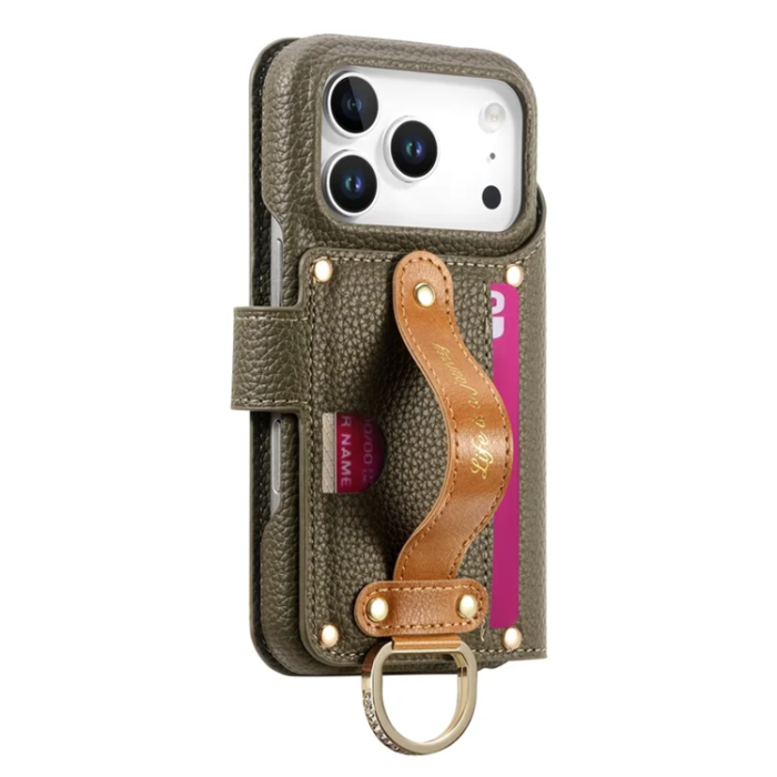 A-One Brand - iPhone 17 Pro Plånboksfodral RFID Blocking Zipper - Grön