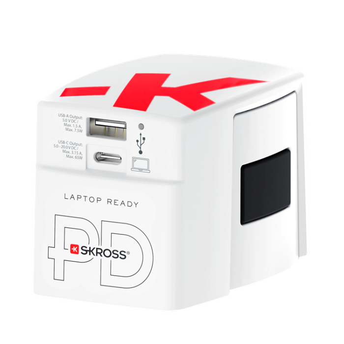 UTGATT1 - SKROSS Väggladdare USB-A/USB-C Med USB-C Kabel - Vit