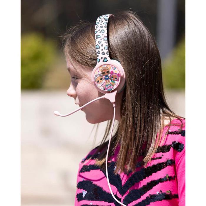 LOL - LOL Interaktiv hörlurar / headset On-Ear 85 / 94dB Bom-Mik - Rosa