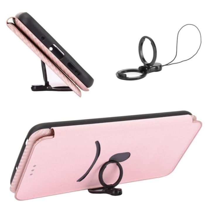 OEM - SAMSUNG Galaxy S26 Skal Kolfiber PU Läder - Roséguld