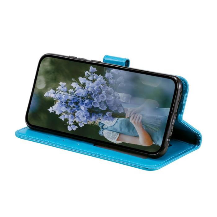 OEM - Samsung Galaxy S26 Plus Plånboksfodral Imprinted Totem Konstläder - Blå