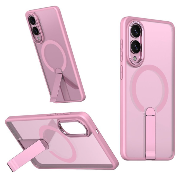 A-One Brand - Galaxy S25 Edge Mobilskal MagSafe Kickstand Acrylic - Rosa