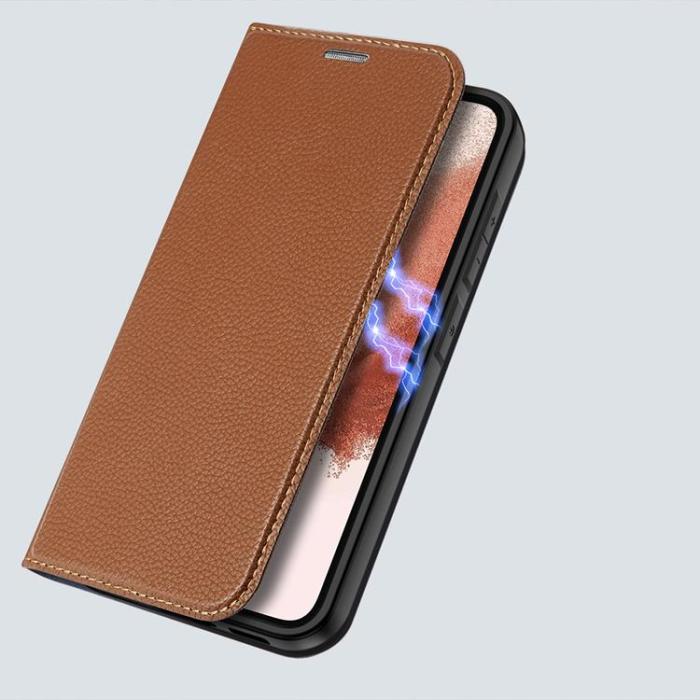 Dux Ducis - Dux Ducis Galaxy S23 Plus Plånboksfodral Skin X2 - Brun