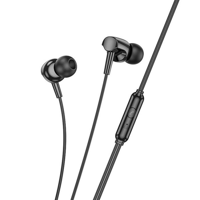 Hoco - HOCO Trådbundna Hörlurar Jack 3.5 mm Mikrofon M122 - Svart