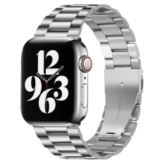A-One Brand - Apple Watch 42/44/45/46/49mm Armband Stainless Steel - Silver