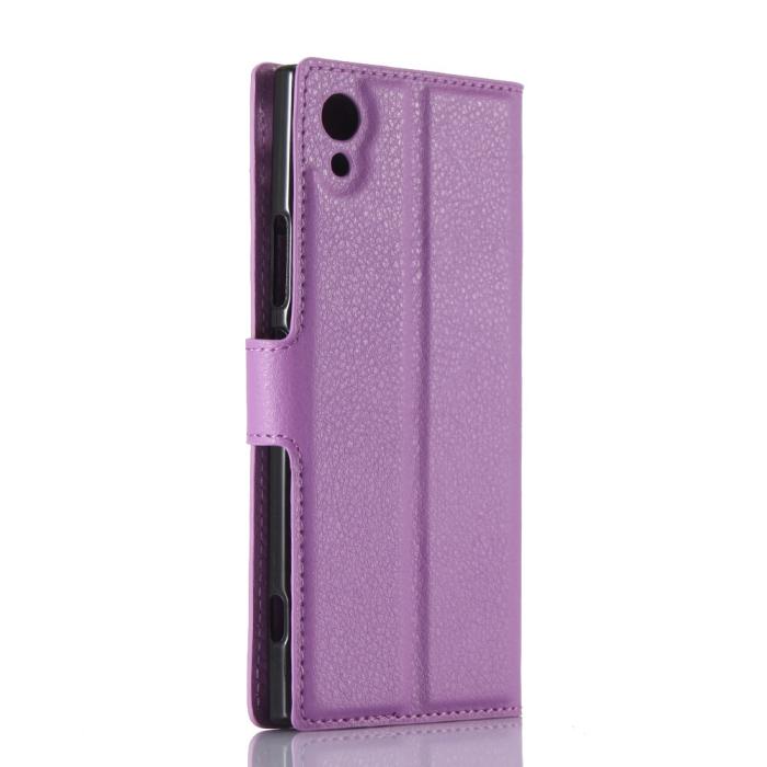 UTGATT1 - Litchi Plånboksfodral till Sony Xperia XA1 - Lila