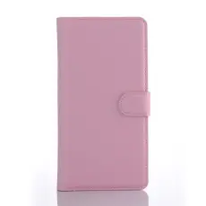 OEM - Litchi Pl&aring;nboksfodral till Sony Xperia XA1 - Rosa