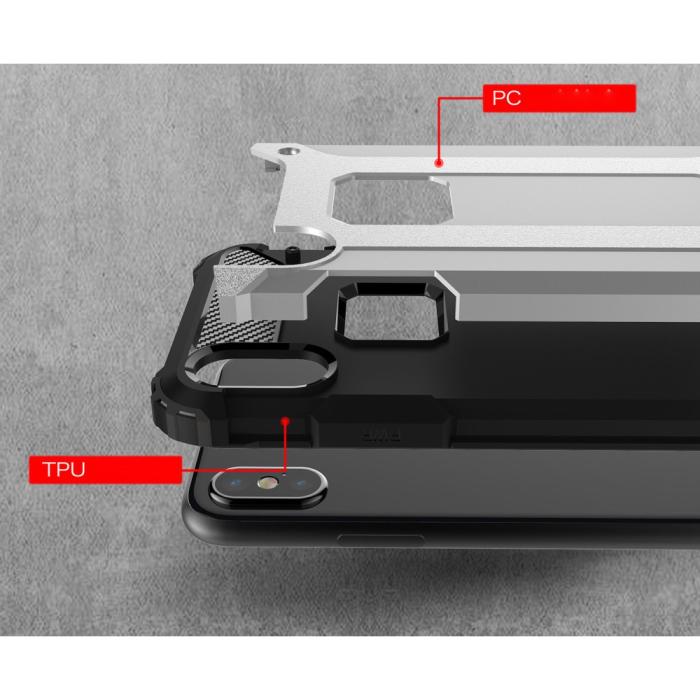 UTGATT4 - Hybrid Armor Mobilskal till iPhone XS / X - Silver