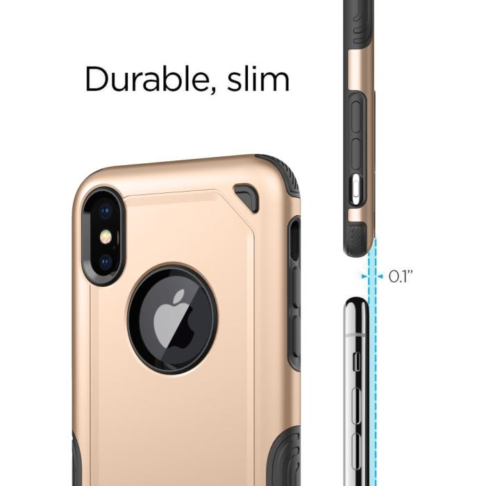 A-One Brand - Rugged Armor Skal till Apple iPhone XS / X - Gold