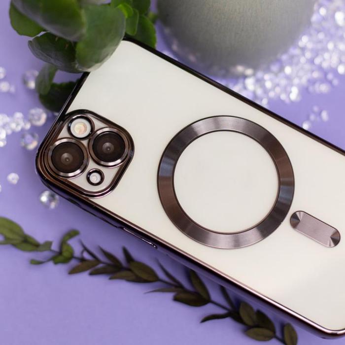 OEM - iPhone 16 Plus Mobilskal Magsafe Color Chrome - Svart