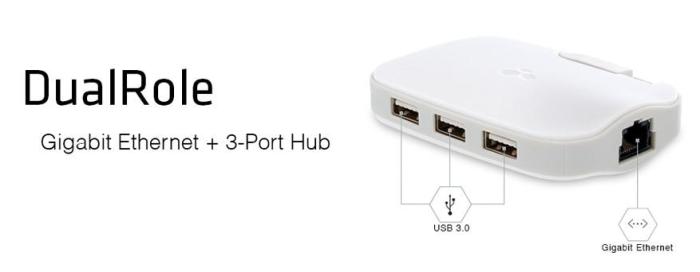 UTGATT1 - Kanex DualRole USB 3 hub och gigabit nätverk i samma enhet!