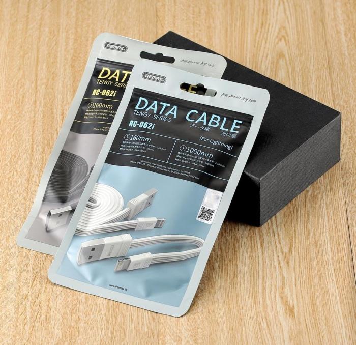 UTGATT5 - Remax Tengy 2x USB lightning Kabel Set 1M/16CM Vit