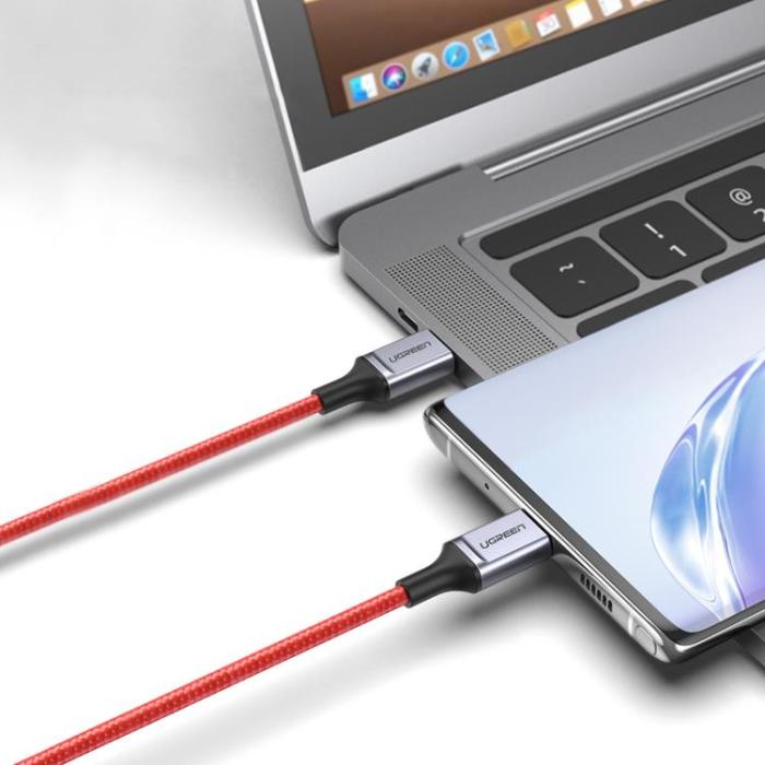 Ugreen - Ugreen USB-C till USB-C kabel 2.0 US294 3A 1m - Röd