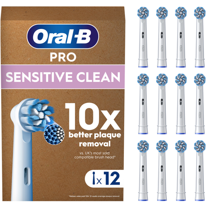 Oral B - Oral B Borsthuvud Sensitive Clean 12st - Vit