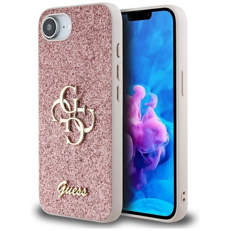 Guess iPhone 16e Mobilskal Fixed Glitter Big 4G - Rosa | 2353 | AlltMobil