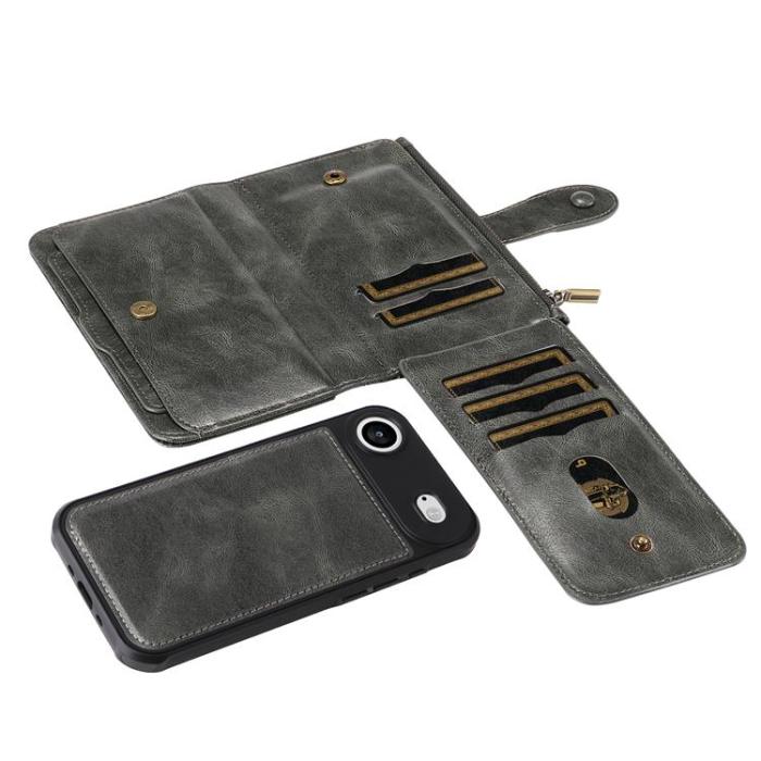 A-One Brand - iPhone Air Plånboksfodral Detachable korthållare - Grön