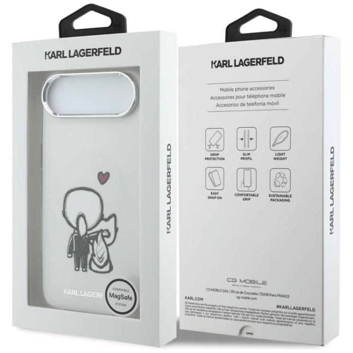 KARL LAGERFELD - Karl Lagerfeld Mobilskal För iPhone Air Magsafe Karl & Choupette Back