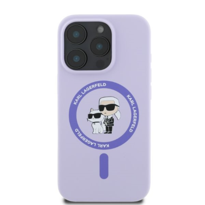 KARL LAGERFELD - Karl Lagerfeld iPhone 16 Pro Mobilskal Magsafe Silikon Heads Ring