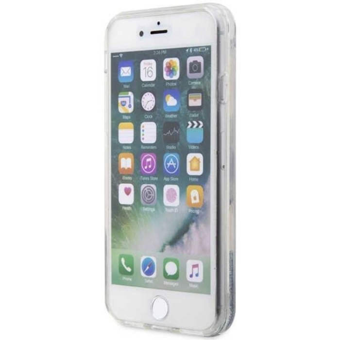 KARL LAGERFELD - Karl Lagerfeld iPhone 7/8/SE (2020/2022) Skal Liquid Glitter Choupette Head