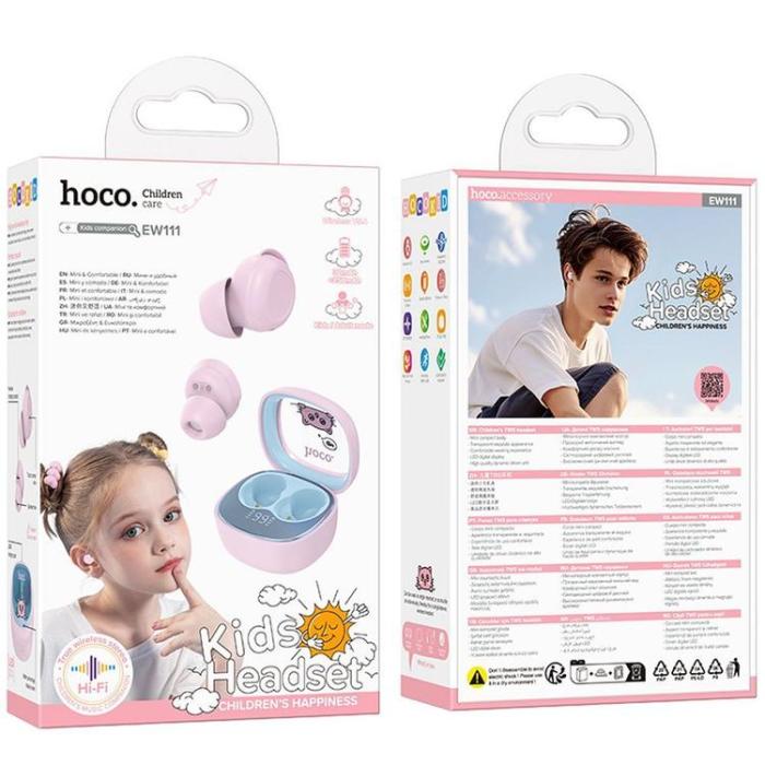 Hoco - Hoco TWS In-Ear Hörlurar Bluetooth för barn EW111 - Rosa