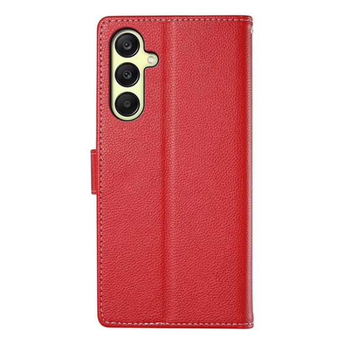 A-One Brand - Galaxy A17/A26 Plånboksfodral Litchi Läder Magnetic - Röd