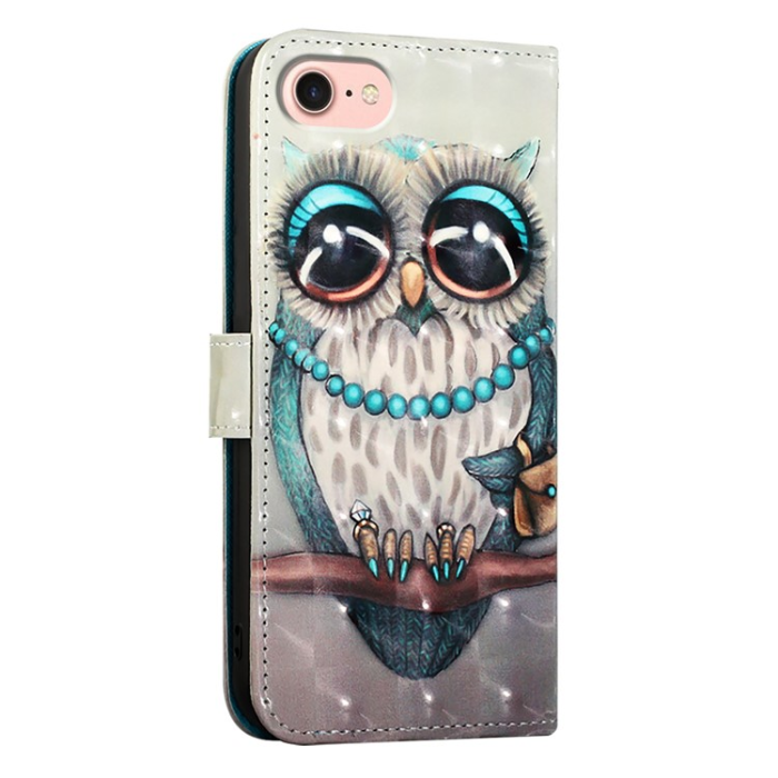 A-One Brand - iPhone 16e Plånboksfodral Printing Pattern Med Rem